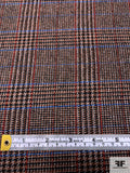 Italian Glen Plaid Wool Blend Suiting - Smokey Peach / Blue / Black / Red