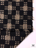 Made in England Novelty Wool Blend Jacket Weight - Black / Beige / Tan