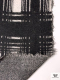 Italian Plaid Virgin Wool Lightweight Coating - Black / Off-White