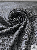 Animal Pattern Printed Silk-Cotton Mikado - Greys / Black