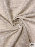 Italian Tweed Suiting with Lurex Fibers - Ivory / Gold / Beige