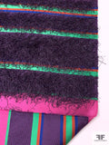 Italian Striped Satin with Fringe - Green / Pink / Red / Blue / Purple