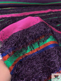 Italian Striped Satin with Fringe - Green / Pink / Red / Blue / Purple