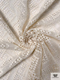 Chevron Crochet-Look Guipure Lace - Cream