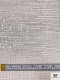 Metallic Embroidered Mesh-Netting with Sequins - Pearl White