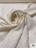 French Floral Textured 4-Way Stretch Brocade - Off-White