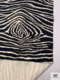 Made in Japan Zebra Inspired Printed Ultrasuede - Black / Ivory