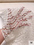 Undulating Crochet-Like Guipure Lace - Light Cream