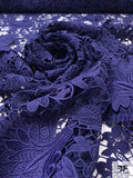3D Floral Guipure Lace - Purple