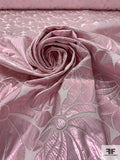 Italian Blooming Floral Metallic Brocade - Lavender Rose / White
