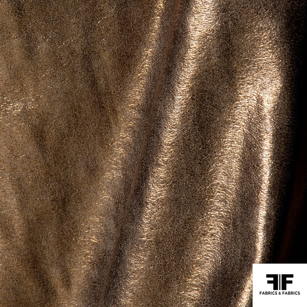 Bronze Solid Metallic Vinyl Fabrics & Fabrics