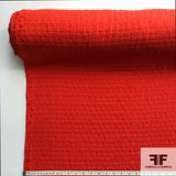 Popcorn Cotton Novelty Knit - Red - Fabrics & Fabrics