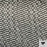 Diamond Patterned Printed Stretch Poly Knit - Grey/Black