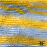 Horizontal Striped Rib Knit - Distressed Yellow/White