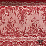 Stretch Eyelash Lace - Red - Fabrics & Fabrics