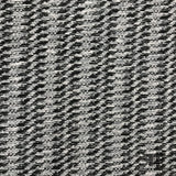French Wool/Cotton Blend Tweed - Grey / Black / Silver - Fabrics & Fabrics