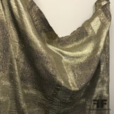 Large Scale Windowpane Metallic Wool Blend Tweed - Brown