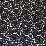 Floral Beaded Lace - Navy