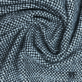 Italian Checkered Wool Tweed - Black/Off-White
