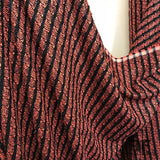 Italian Striped Tweed - Black/Hot Pink