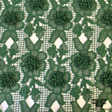 3D Floral Guipure Lace - Green - Fabrics & Fabrics