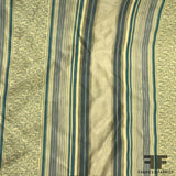 Silk Organza-Faced Jacquard - Teal/Green/Tan