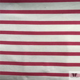 Stripe Printed Rayon Spandex Knit - Pink & White