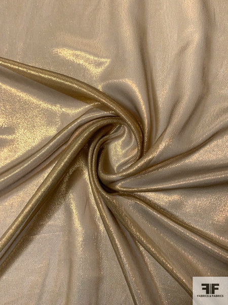 Simplicity Metallic Sheer Lace Trim 1.13'' Antique Gold