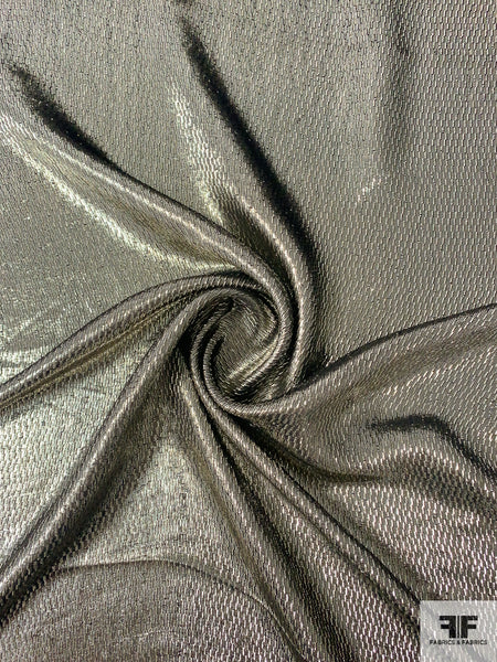 Metallic Fabric- Crushed Lame Silver