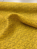 Christian Siriano Italian Basketweave Printed Silk Gazar - Yellow