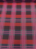 Large-Scale Modern Plaid Heavy Weight Suiting - Magenta / Red / Navy / Black