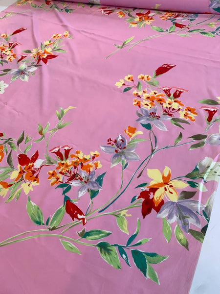 Atelier Sea Collection fabric Silk Crepe de Chine Alta Moda, fabric in  red,pink,gold colours, Inkjet technique,Limited Quantity.Colour#1 ⋆ Gucci  Silk