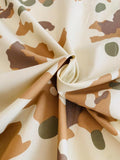 Camouflage Light-Weight Printed Cotton Twill - Beige / Brown / Saddle / Khaki Green
