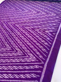 Ethnic Chevron Yarn-Dyed Woven Silk - Purple / Grey