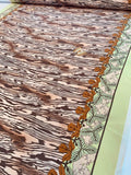 The Tropical Jungle in Autumn Printed Silk Crepe de Chine - Brown / Beige / Lime