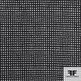 Gingham Silk Wool Blend Suiting - Black/Off White