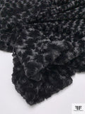 Super Soft Minky Circle Swirls Faux Fur - Black