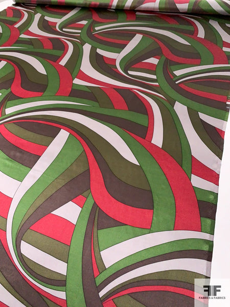 Abstract (Pucci) Wholesale Fabric in Limey