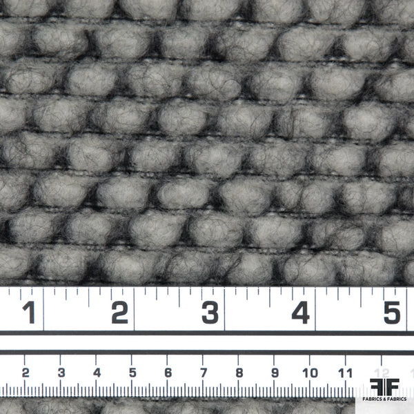 Black/White Silk Tweed Fabric main image 1