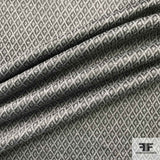 Diamond Patterned Printed Knit - Grey/Black - Fabrics & Fabrics NY