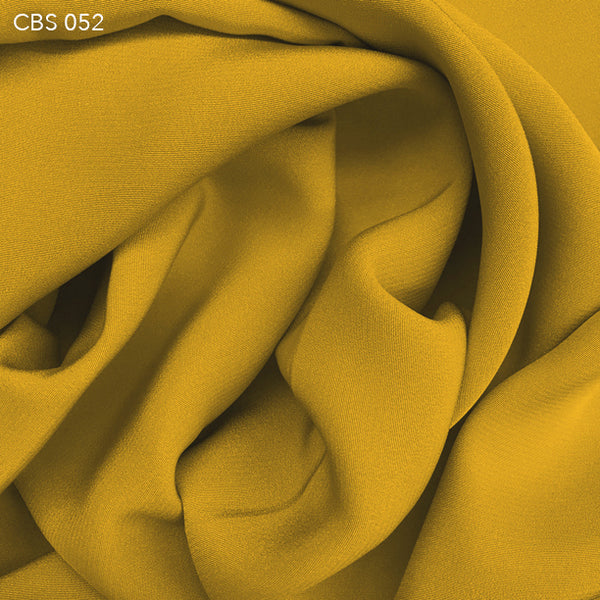 Bright Yellow Texture Pattern Digital Print On French Crepe Fabric, Yellow  Crepe Fabric