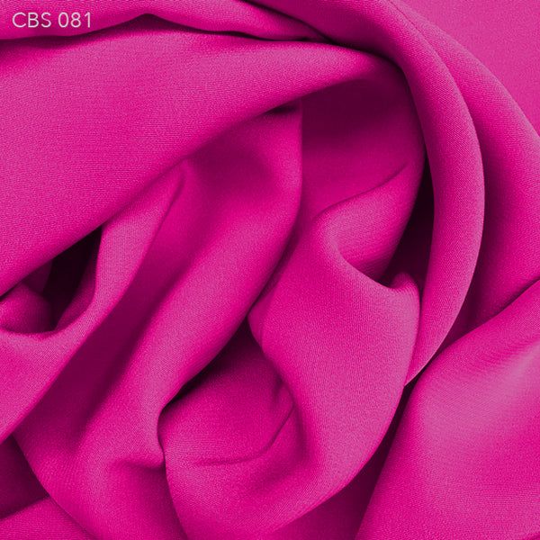Magenta Silk Crepe Back Satin Fabric