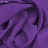 Silk Crepe Back Satin - Purple Flower