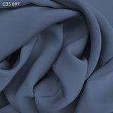 Silk Crepe Back Satin - Stone Wash Blue - Fabrics & Fabrics