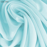 Silk Crepe de Chine - Clearwater Blue - Fabrics & Fabrics
