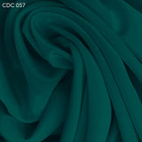 Deep Teal Green Silk Crepe de Chine - Fabrics & Fabrics