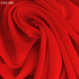 Silk Crepe de Chine - Firecracker Red - Fabrics & Fabrics