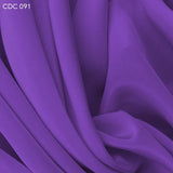 Silk Crepe de Chine - Purple Flower