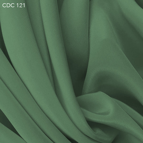 Grass Green Crepe de Chine Pure Silk Fabric for Summer 