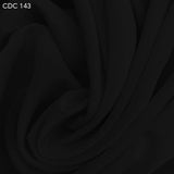 Blackest Black Silk Crepe de Chine - Fabrics & Fabrics